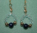 Lapis and Swarovski Crystal Earrings