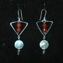 Argentium Silver and Carnelian Earrings