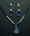 Crystal and Argentium Silver Necklace & Earrings Set